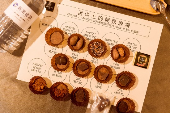 《舌尖上的極致浪漫–精品巧克力 Bean to Bar》活動，當(dāng)天品嚐共14款品項(xiàng)，從新鮮可可豆到不同國度、品種巧克力，讓現(xiàn)場家族們打開全新的感官體驗(yàn)。