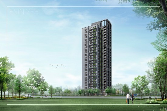 坐擁新竹縣府特區(qū)第一排，26層迎峰地標(biāo)，與綠意大境相迎為美。