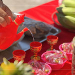 斟上一杯敬天地的心，願直達(dá)天聽，期盼工程順利圓滿。