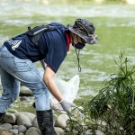 屈膝、彎腰，以謙卑的心態(tài)拾起人們圖方便而製造出的廢棄物，淨(jìng)溪的目的也是攔截100%本土創(chuàng)造出的垃圾，不讓其落入大海，任其於汪洋大海中漂流到世界各地。