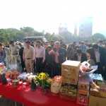 虔心祭拜天地，祈願(yuàn)剩餘工程進(jìn)度圓滿。