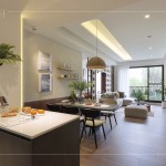 125年歷史的德國太格木地板，100%布蘭登堡FSC原樹林材，將永續(xù)理念融入於設(shè)計(jì)素材。(圖為大塊藏硯–樣品屋實(shí)景圖)