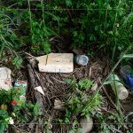 遍布草叢中的垃圾，除了常見的瓶瓶罐罐，食品容器的占比也是在排行中的前三名！