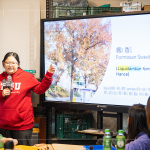 下半堂進(jìn)行楓香果實(shí)手作課，透過(guò)老師的專(zhuān)業(yè)介紹下，了解大自然裡的生態(tài)與奧秘。