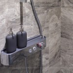 新業(yè)職人挑選恆溫沐浴龍頭，除了可放置沐浴用品外，最重要的是能讓住戶在淋浴的過程中提供穩(wěn)定的水溫，進而更貼近實際需求。