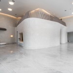 打破框架，平凡的柱子亦能做出行雲(yún)流水般之曲面－新業(yè)觀峰 完工實景圖。