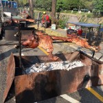 離終點(diǎn)2K處，竟然看到一整隻的烤乳豬！陣陣撲鼻的肉香真讓人垂涎！